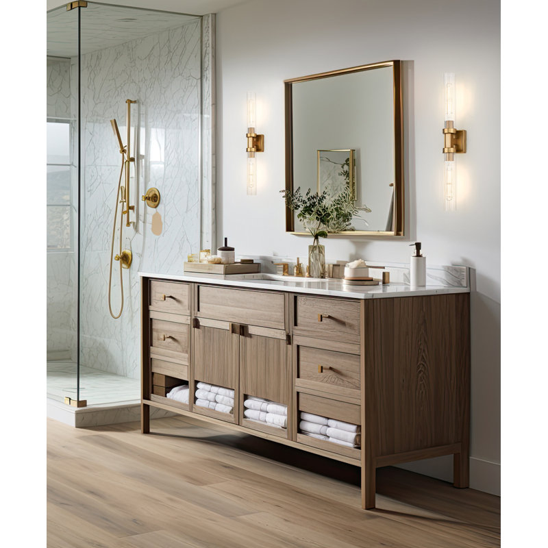 Mortola 2 Light Wall Sconce, Brass