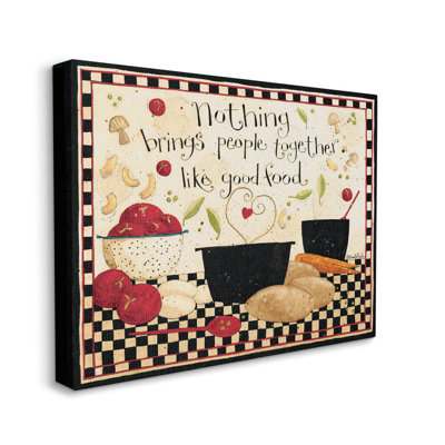 Good Food Brins People Together, art mural sur toile par Dan Dipaolo