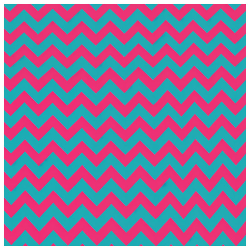 Coussins à double face en zigzag rose et bleu, 18 x 18 inches