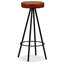 Tabouret de bar Tabouret de bar à hauteur de comptoir pour îlot de pub en cuir véritable