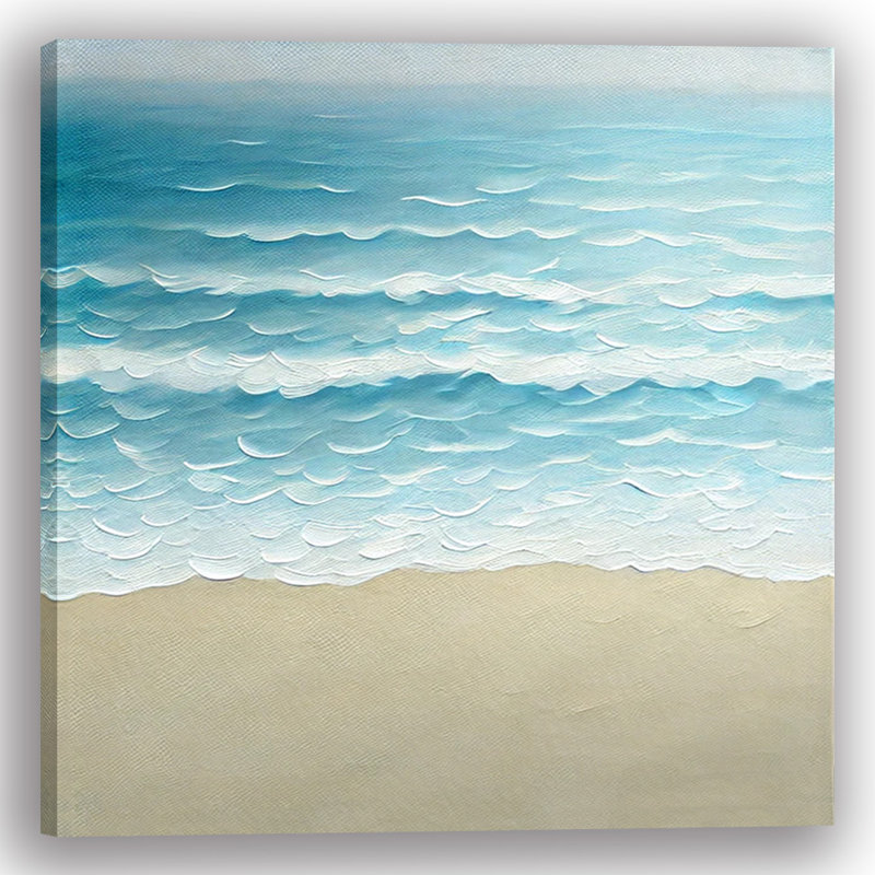 Art mural sur toile Serene Shoreline, H 12 po x l 12 po x P 1 po