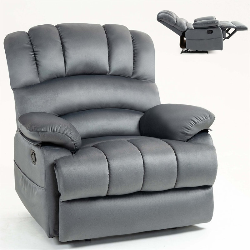 Fauteuil inclinable Waynette, Chenille grise foncée