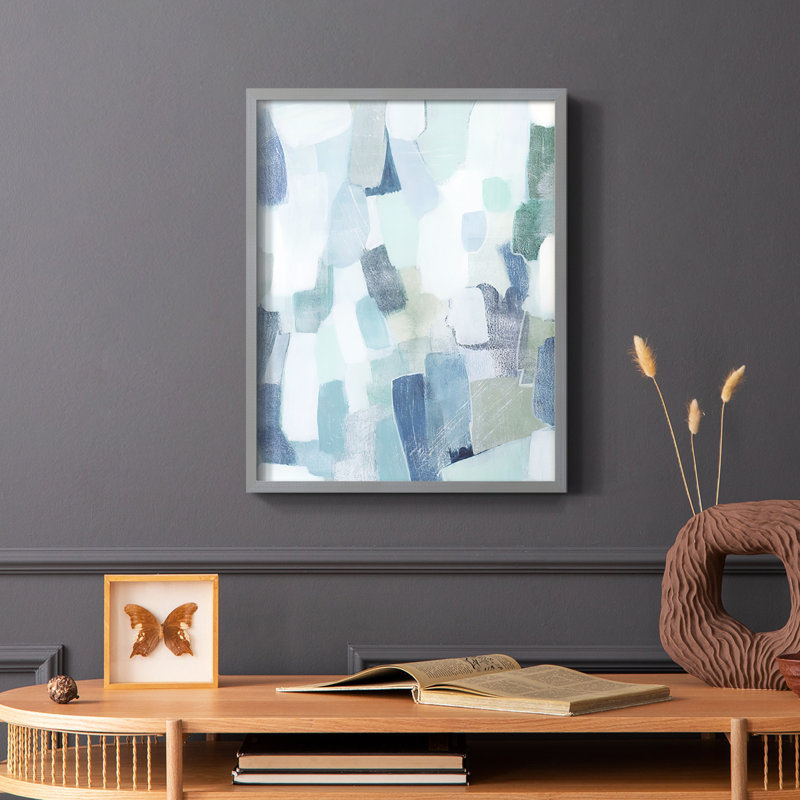 Impression encadrée «Dusky Gale II» - bois massif, H 10 po x l 8 po, Gris