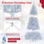  Arbre de Noël artificiel articulé blanc 7,5 pi avec branches en PVC 1346-874742245