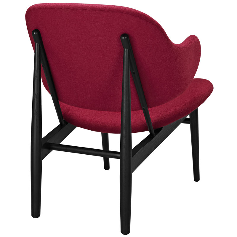Méridienne Modway Suffuse, Laine noir / rouge