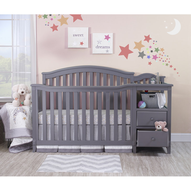 Berkley 4 -in-1 Convertible Crib, Gray