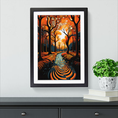 Central Park Op - Single Picture Frame Print on Wood