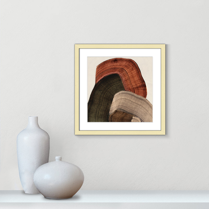 «Folded Earth I» par Casa Fine Arts, Imprimé mat, Or mat, L 17 po x H 17 po