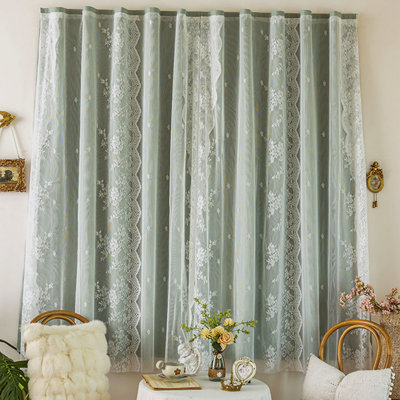  Rideaux occultant à 2 panneaux, rideaux occultants sans velcro avec superposition de dentelle, rideaux occultants à double couche pour fenêtre de chambre à coucher, aucune installation requise, plusieurs couleurs et tailles disponibles