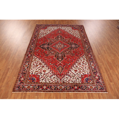 Red Geometric Traditional Area Rug 8x11