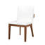 Chaises de salle à manger rembourrées en cuir synthétique avec pieds en bois d'hévéa Alaric-128836571