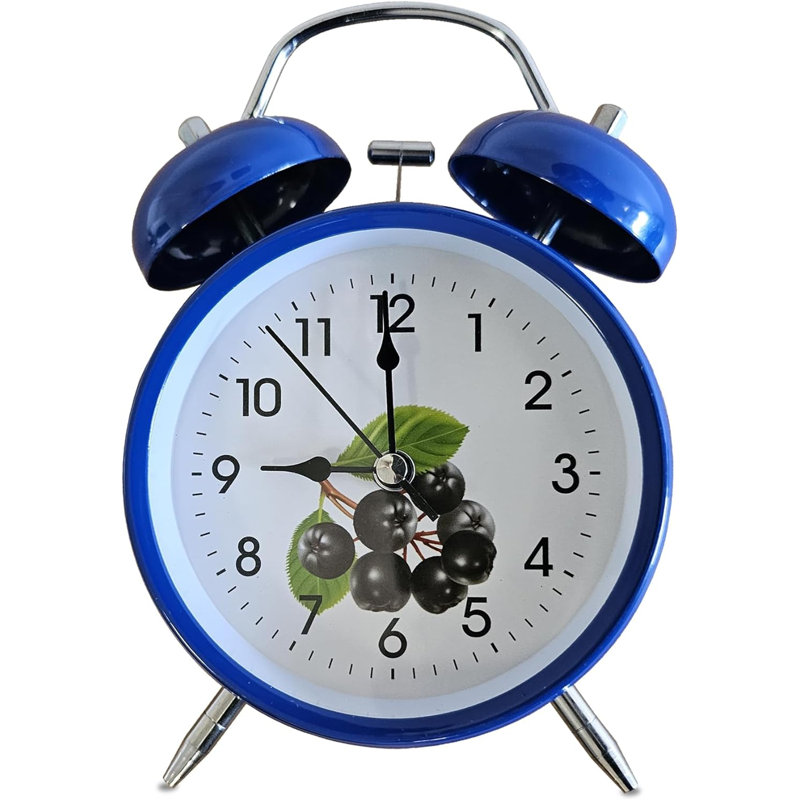 Quartz Movement / Crystal Alarm Tabletop Clock Blue