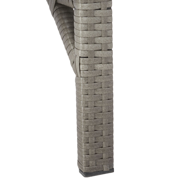 Chaise longue inclinable avec coussins Esmai, Cadre gris / coussin gris