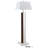 Elena 67-Inch Square Tapered Mirrored Floor Lamp Brown