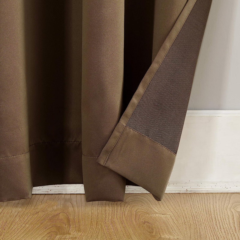 Blackout Curtain Single Panel, Mocha, 54" W x 63" L