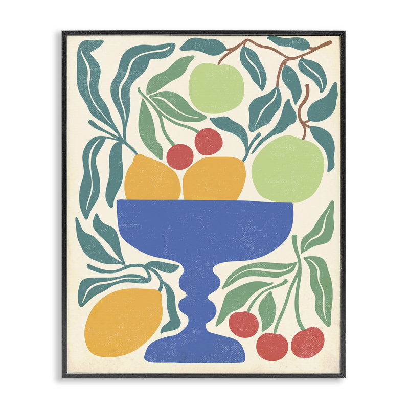 Art moderne, estampe numérique, design par Caroline Alfreds, H 14 po x l 11 po, Giclée encadrée noir minuit