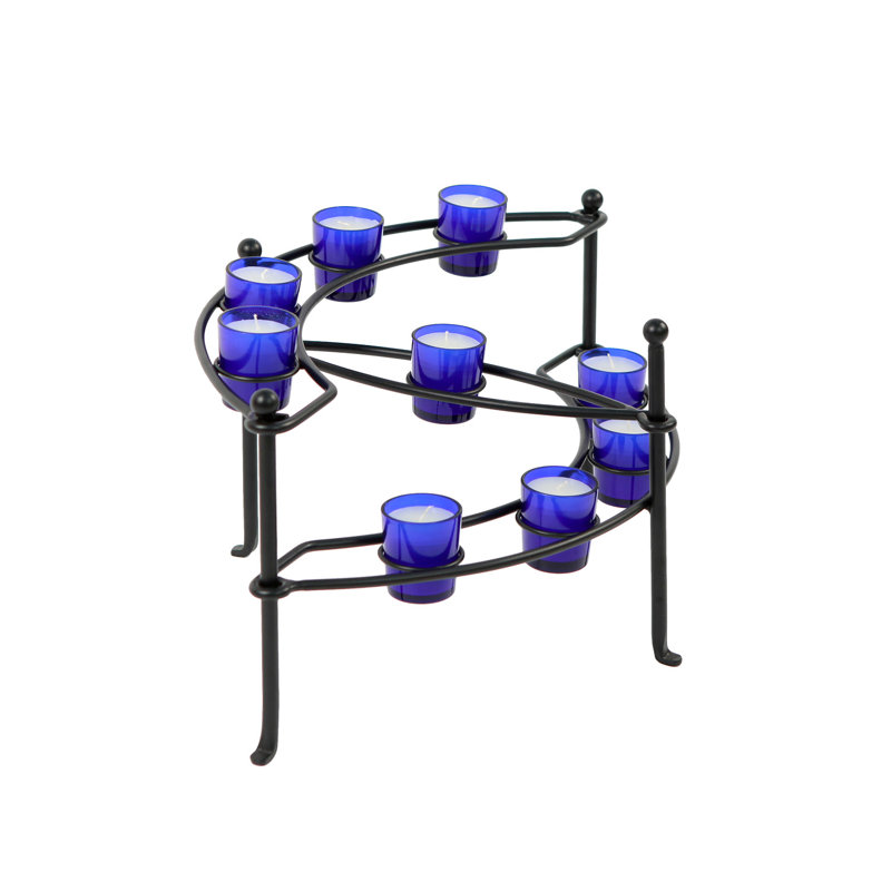 Biana 11'' H Metal Fireplace Candelabra