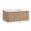 Meuble-lavabo mural avec lavabo et tiroirs-128923450