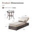 Chaise longue d'extérieur réglable en osier avec table d'appoint Clybourn-1491354292