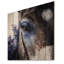 «Brown Portrait Donkey With Flowers II» - impression d'art mural en bois d'âne-441975567