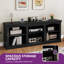  Meuble télé Farmhouse pour téléviseur de 80 pouces, centre de divertissement avec tablette réglable, grande console de télévision pour le salon-413190964-413190970