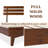 Caden Solid Wood Platform Bed with Adjustable Headboard, Mid-Century Modern-482096209-482096220