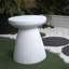 Table de bout décorative de jardin, H 18,1 po, moderne, robuste, robuste, en faux terrazzo, table d'appoint, table d'appoint, plante pour l'intérieur et l'extérieur