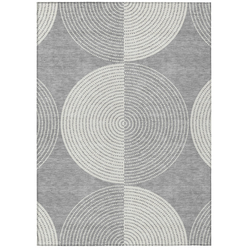 Machine Washable Indoor/Outdoor Howle ACN2275 Geometric Rug, Rectangle 3' x 5'