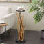 Porte-bougie brun en bois de teck fabriqué à la main-341626258