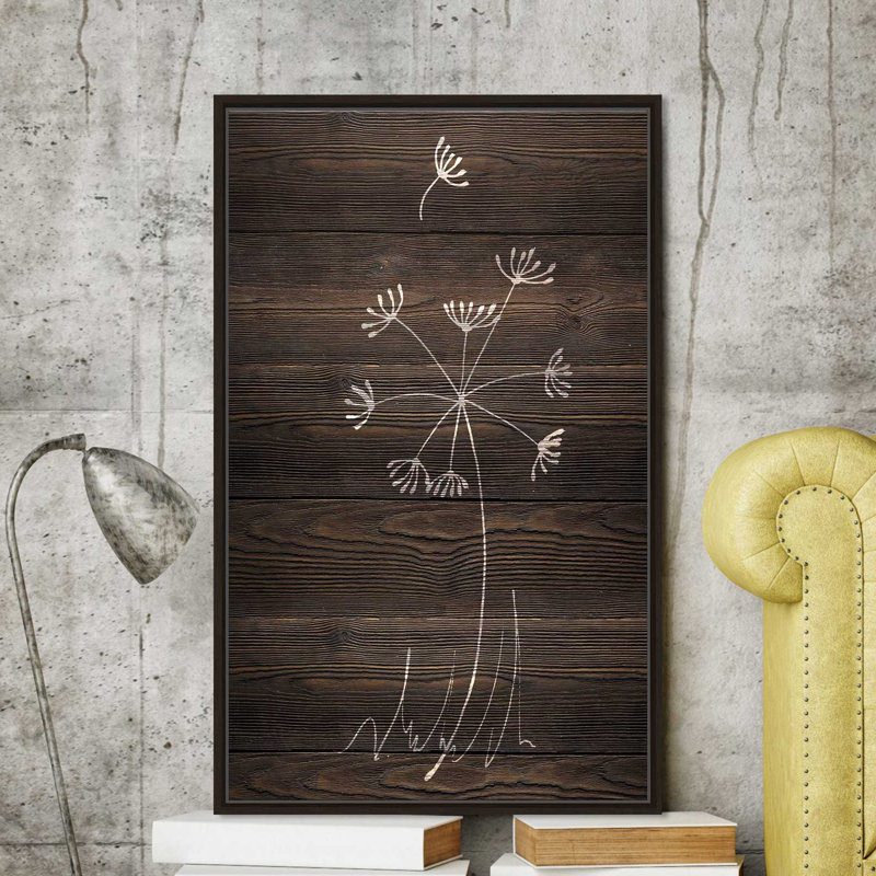 «Late Blooms II», impression, H 40 po x l 24 po x P 2 po, Cadre flottant espresso