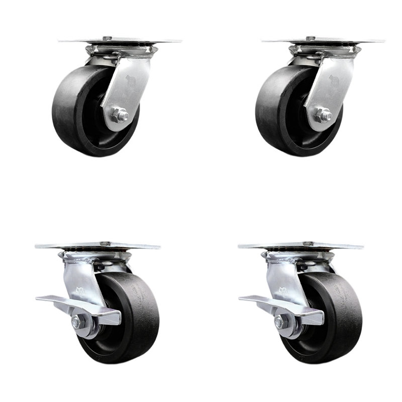 4 Piece Glass Filled Nylon Caster Set