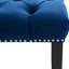 Heng Ming Banquette rembourrée capitonnée, velours, banc de salle à manger, banc de chambre, repose-pieds, banc d'appoint, entrée, salon, bleu-565242160