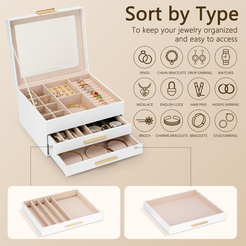 Jewellery Box +, Cream