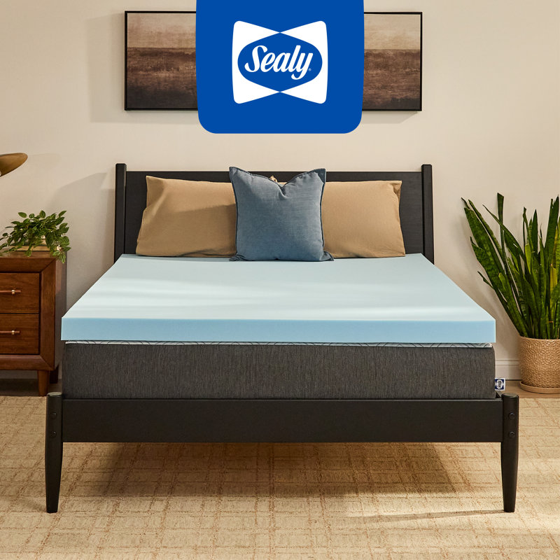 Sealy® To Go Gel-Infused Memory Foam Mattress Topper, 3", Queen