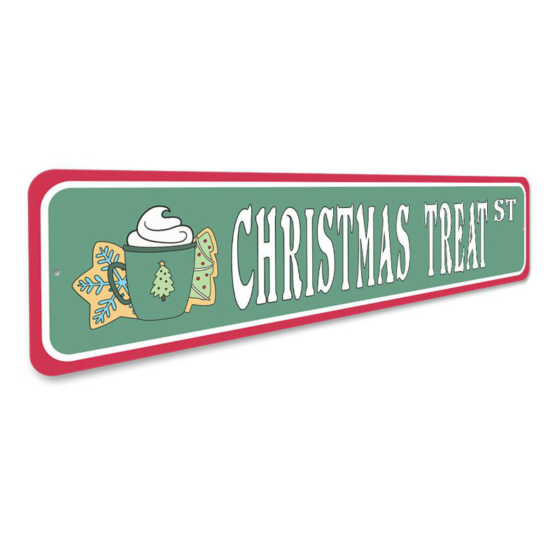Plaque de Noël en aluminium, H 6 po x l 24 po x P 0,06 po