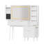  Meuble-lavabo moderne cannelé 47,2 po avec miroir DEL-445853715