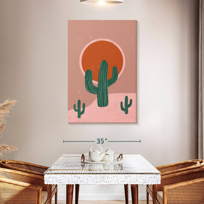 Harnek Cactus And Sunset, 48" H x 32" W
