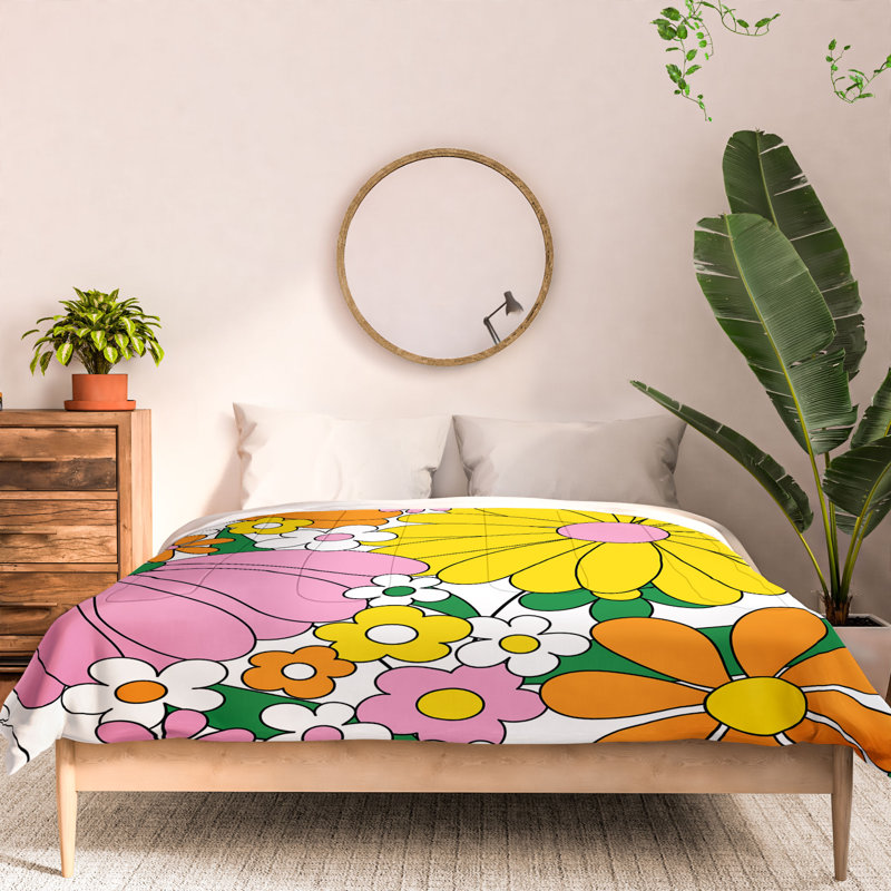 Jenean Morrison Cotton Channel Floral Comforter, King Comforter