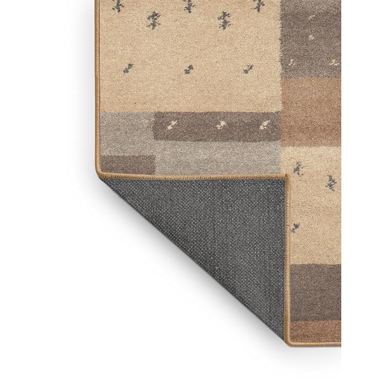 Tapis contemporain gris / brun, Rectangle 5 pi x 8 pi
