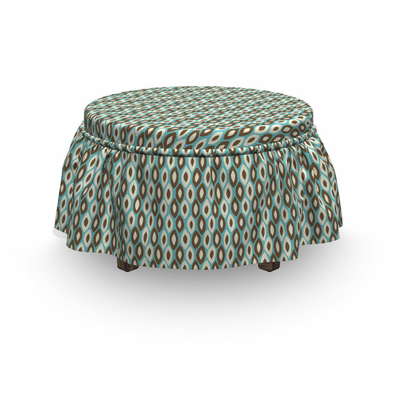 Housse pour repose-pieds simple oval shapes