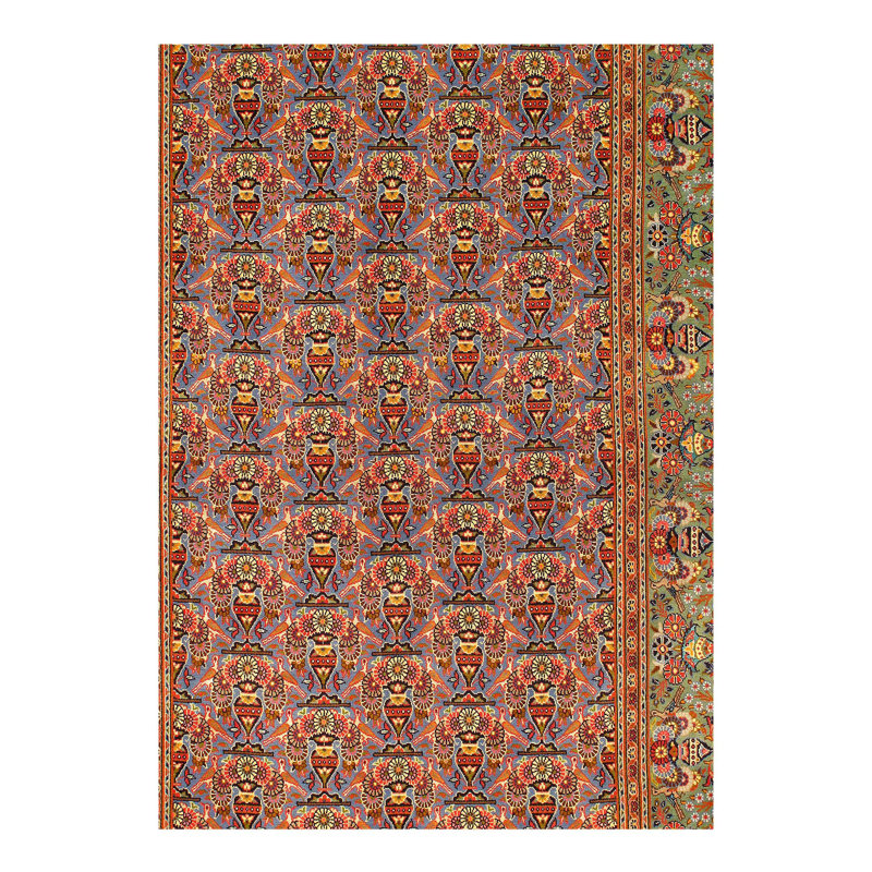 Oriental Area Rug in Light Blue