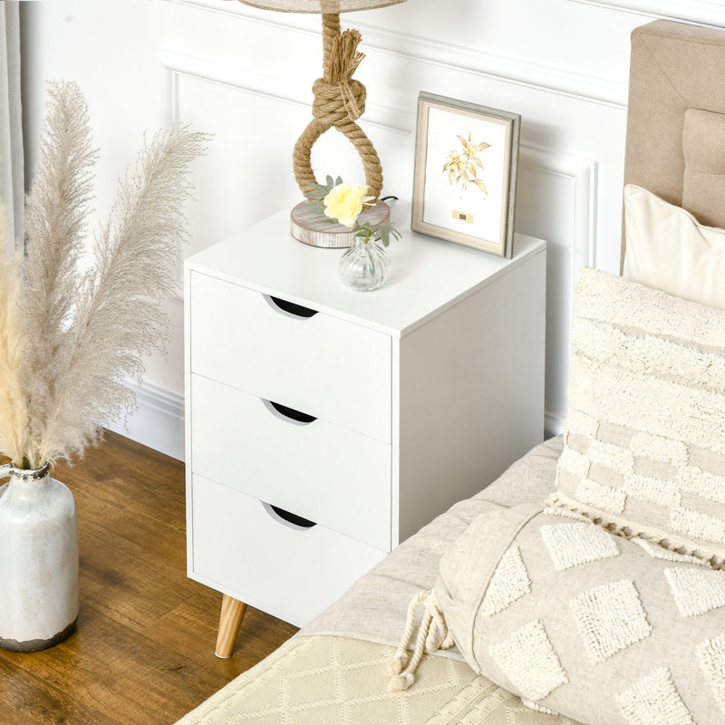 Marilee 40cm W Particle Board Bedside Table