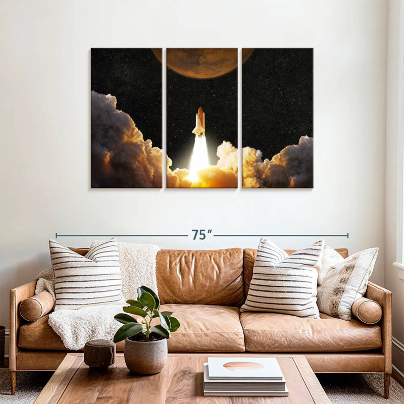 'Rocket Launch, 36" H x 57" W