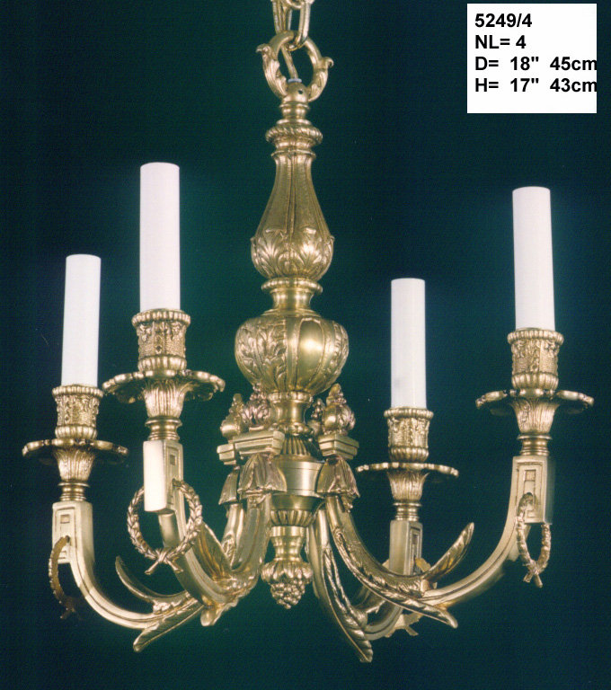 Cowie 4 - Light Candle Style Chandelier, Satin French Gold