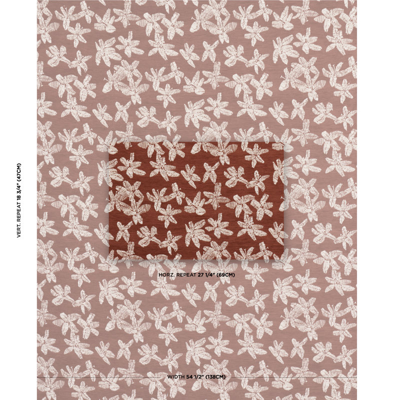 Tissu hibiscus Schumacher x Carole Z Hurley, Teck