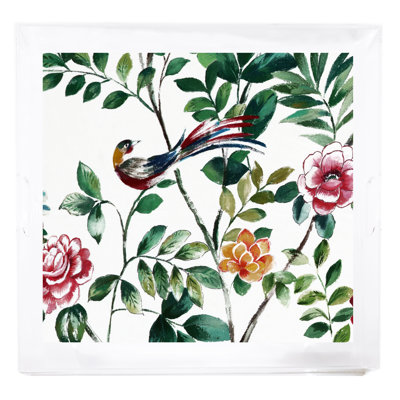 Lost Pavillion Floral No 6 Acrylic Square Decorative Tray