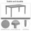 7-Piece Solid Wood Dining Table and Chairs Set, Modern 58.5 Inch Table with 6 Padded Chairs for Kitchen, Dining Room, Grey-760624748