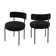 Boucle Upholstered Dining Chair With Back