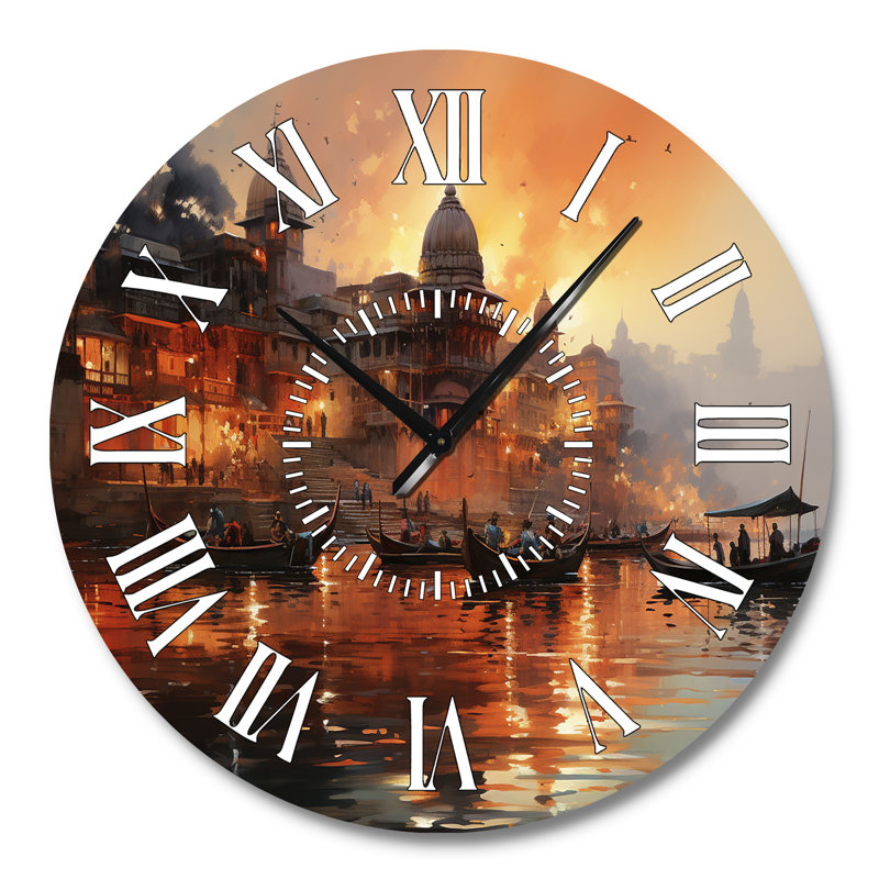Horloge murale Indian Indian Sunset, Grand