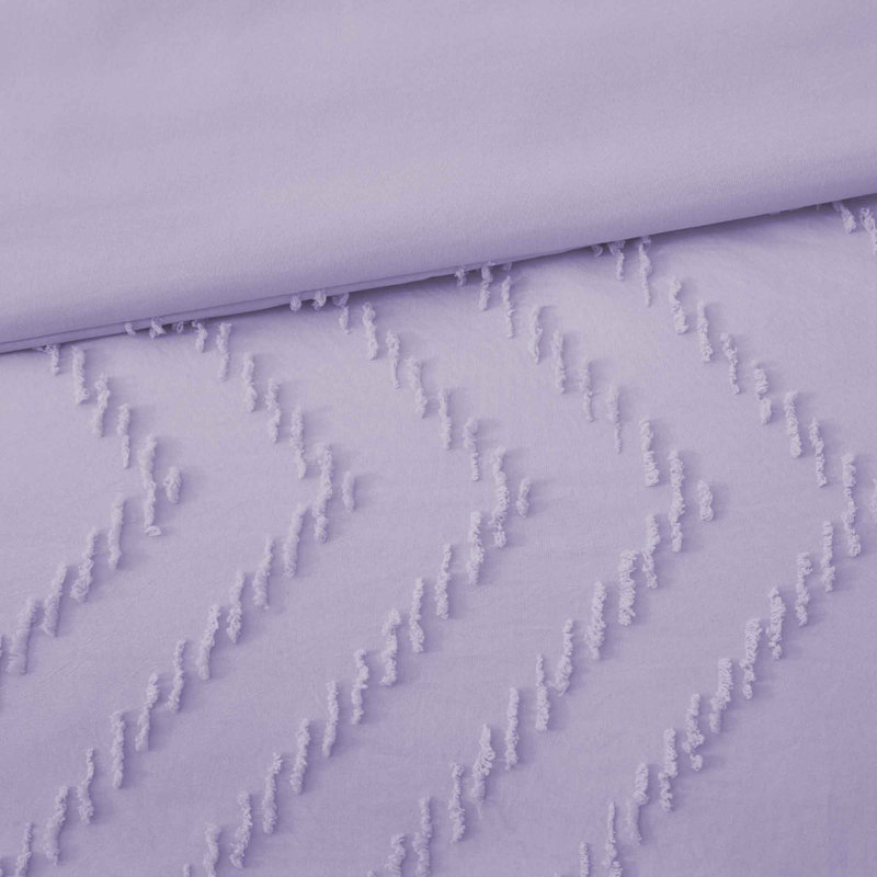 Ensemble de housse de couette réversible en microfibre Averyonna, Carré / rose